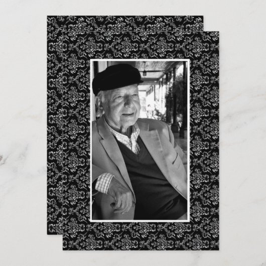 Invitation En photo affectueuse d'avis de la mort de mémoire (Devant / Derrière)