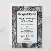 INVITATION EN PHOTO DU FEU DE CAMPING DE BONFIRE (Devant)