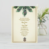 Invitation en plume du Mariage hindou indien Peaco (Debout devant)