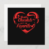 Invitation En Plus Du Chocolat, Vous Êtes Mes Valentines Préf (Devant / Derrière)