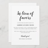 Invitation En remplacement des faveurs Signe de don Mariage (Devant / Derrière)
