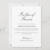 Invitation En remplacement des faveurs Signe de don Mariage (Devant)