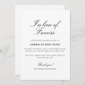 Invitation En remplacement des faveurs Signe de don Mariage (Devant / Derrière)