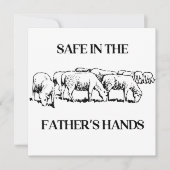 Invitation En sécurité dans la main du Père Christianisme Foi (Devant)