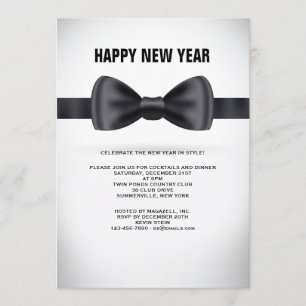 Invitation en soie noire de cravate d'arc