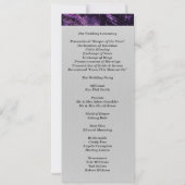 Invitation en soie pourpre de programme de mariage (Dos)