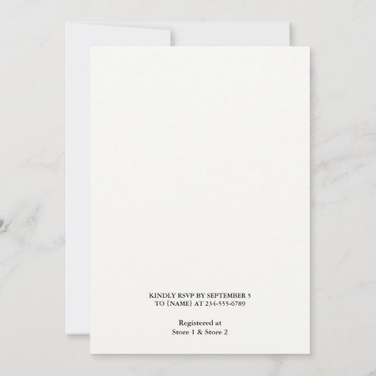 Invitation En tant que Fête des mariées de Camping Forest Woo (Dos)