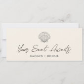 Invitation En-tête du tableau de bord moderne Shell Beach Oce (Devant)