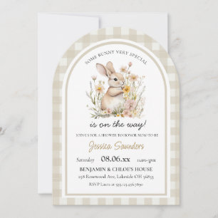 Invitation En vichy Baby shower de printemps spécial