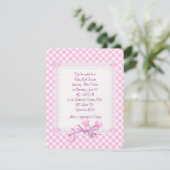 Invitation en vichy bébé fille (Debout devant)