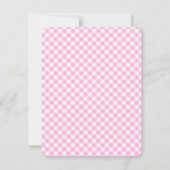 Invitation en vichy bébé fille (Dos)