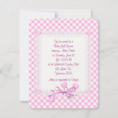 Invitation en vichy bébé fille (Devant)