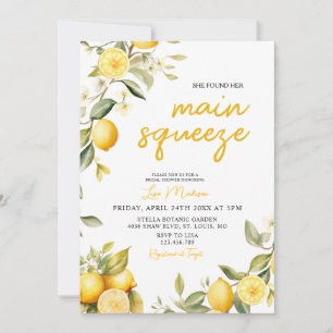 Invitation en vichy Citron principal presser Bridal douche