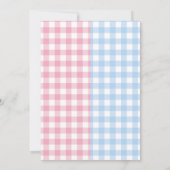 Invitation en vichy Classic Nino o Nina Spanish Gender Revela (Dos)