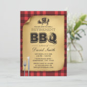 Invitation En vichy classique Retraite rôtie de porc BBQ (Debout devant)