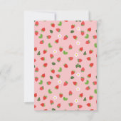 Invitation en vichy et fraises Berry Baby shower sucré (Dos)