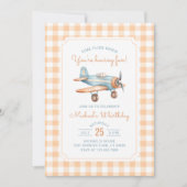 Invitation en vichy heure Avion Avion premier anniversaire (Devant)