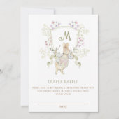 Invitation en vichy Peter le Baby shower Rabbit Déchets Raffl (Devant)