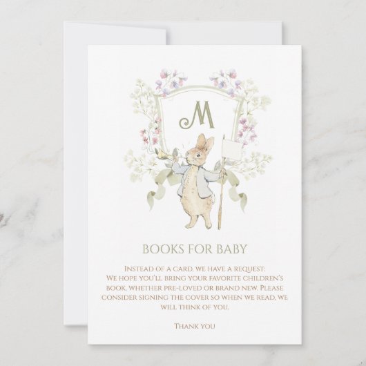 Invitation en vichy Peter le Rabbit Baby shower Demande de ca (Devant)
