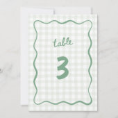 Invitation En vichy Quirky Sage Green (Devant)