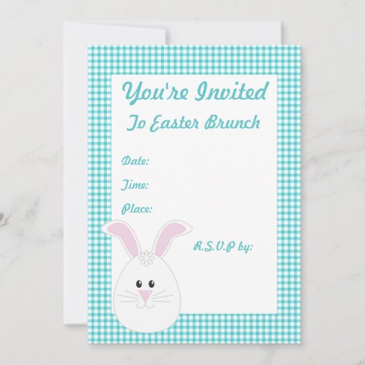 Invitation En vichy Rabbit (Devant)