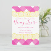 Invitation En vichy rose et citron (Debout devant)