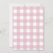 Invitation En vichy rose frais hors Fête des mariées du march (Dos)