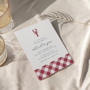 Invitation En vichy rouge   Partie d'engagement au pain de ho