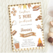 Invitation en vichy Smores S'mores Bonfire Camping