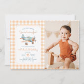 Invitation en vichy Temps Vol Avion Premier Anniversaire Phot (Devant)