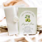 Invitation En vichy vert moderne Fête des mariées parfaite de