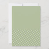 Invitation en vichy Vert Pois Doux Dans Baby shower Pod (Dos)