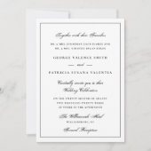 Invitation encadré | Calligraphie Elegant blanc Mariage de co (Devant)