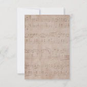 Invitation Encart de réception de feuille de musique de pays (Dos)