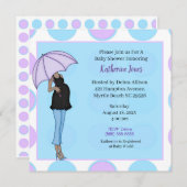 Invitation Enceinte Africaine Américaine Mère Douche Invitati (Devant / Derrière)