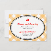 Invitation Enceinte de réception de campagne rustique à carre (Devant)