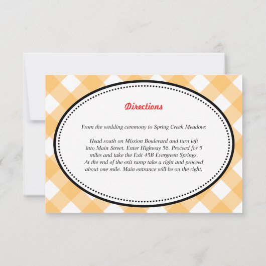 Invitation Enceinte de réception de campagne rustique à carre (Dos)