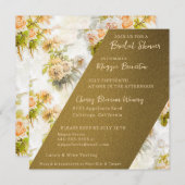 Invitation Enchantante Rose de douche nuptiale (Devant / Derrière)