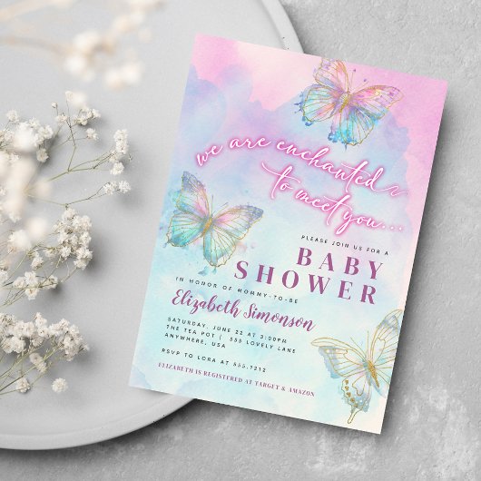 Invitation Enchanté de rêve pour vous rencontrer Baby shower 