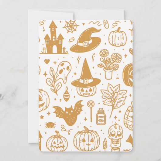 Invitation Enchanted Bunny Spooktaculaire Halloween Party Inv (Dos)