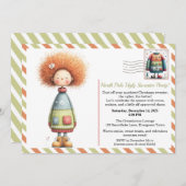 Invitation Enchanted Elf | North Pole Ugly Sweater Party  (Devant / Derrière)