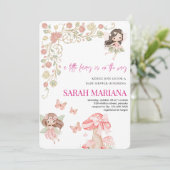 Invitation Enchanted Fairy Baby Shower  (Debout devant)