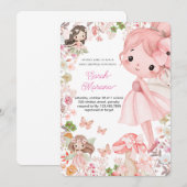 Invitation Enchanted Fairy Baby Shower (Devant / Derrière)