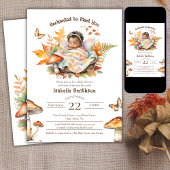 Invitation Enchanted Fairy Fall Automne Baby shower boisé