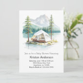 Invitation Enchanted Forest Adventure Await Baby shower (Debout devant)