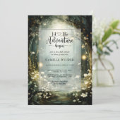 Invitation Enchanted Forest Adventure commence le Baby shower (Debout devant)