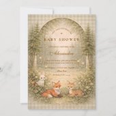 Invitation Enchanted Forest Baby Animals Baby Shower (Devant)