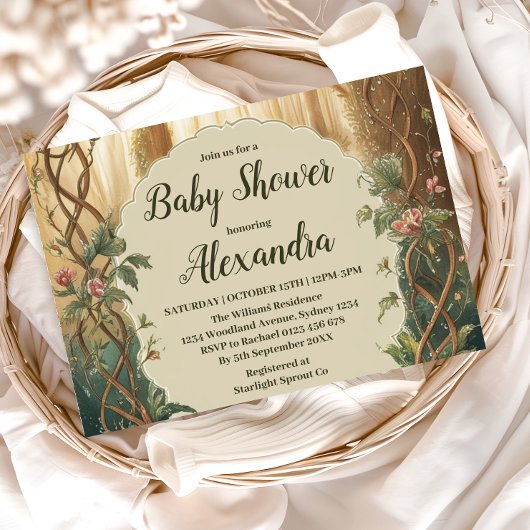 Invitation Enchanted Forest Baby Shower