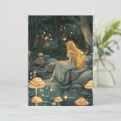 Invitation Enchanted Forest Fairy First Birthday  (Debout devant)