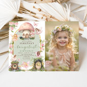 Invitation Enchanted Forest Fairy First Birthday Photo